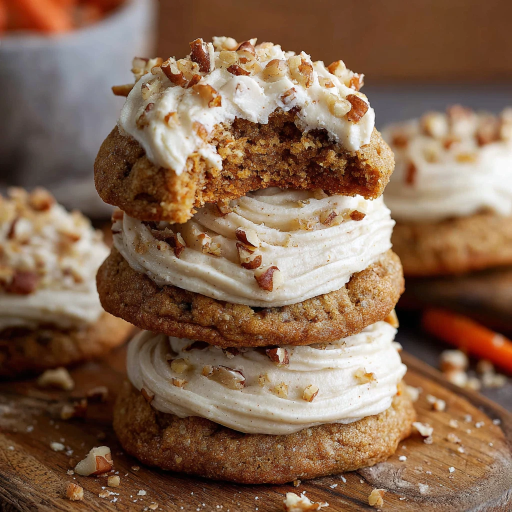 Carrot Cake Cookies Ermine Frosting