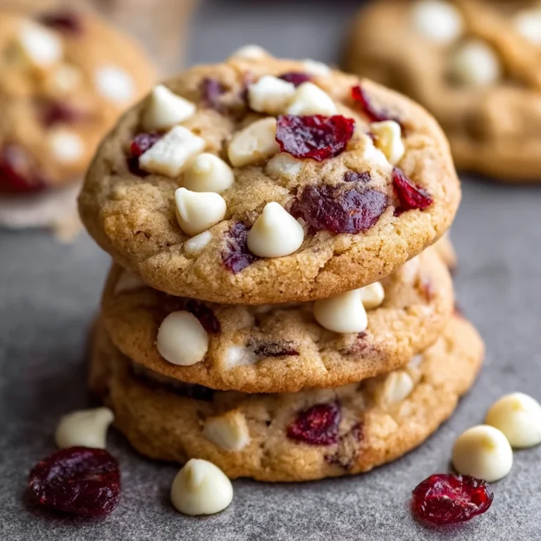 Chewy White Chocolate Cranberry Cookies Sweet Holiday Bliss