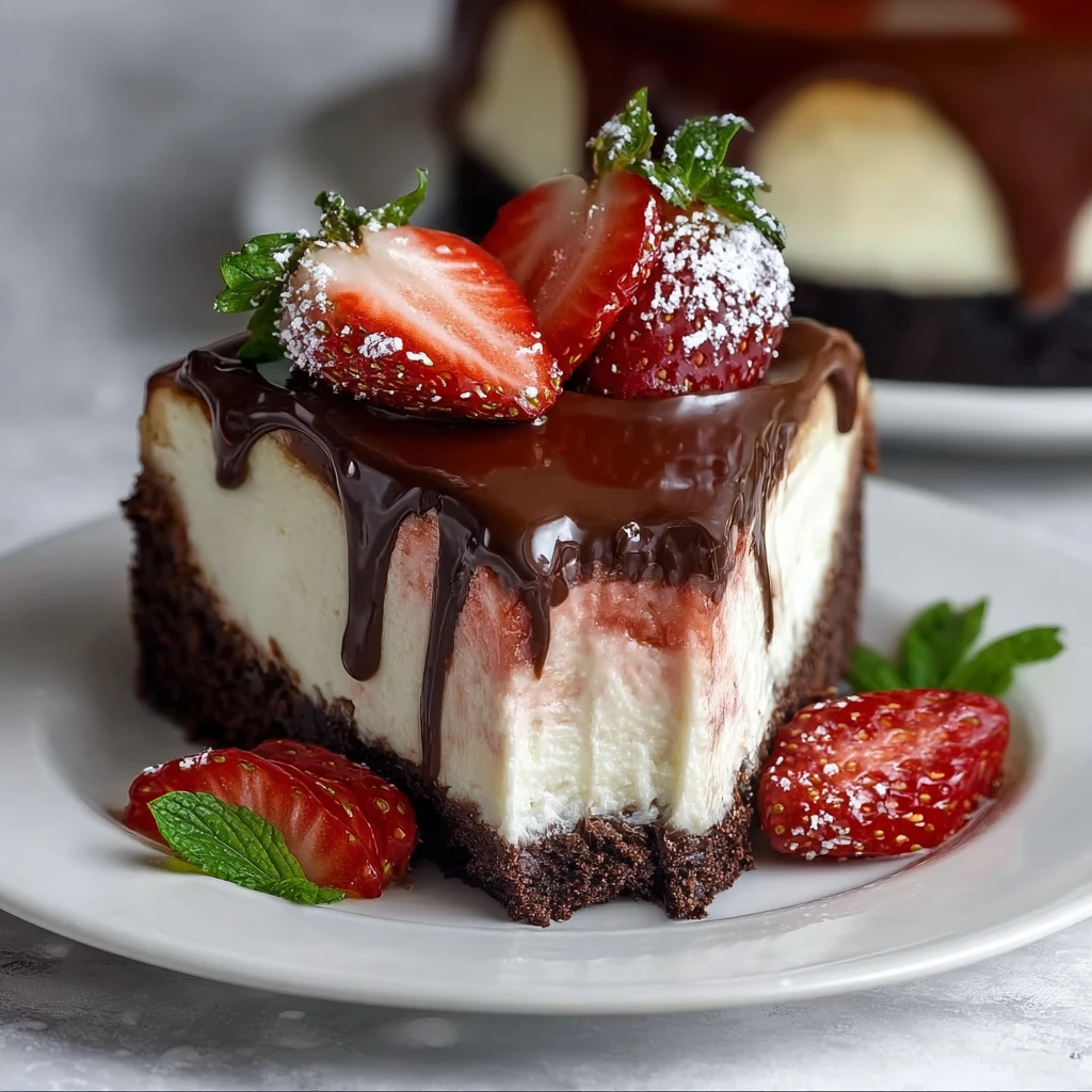 Chocolate Covered Strawberry Cheesecake Recipe