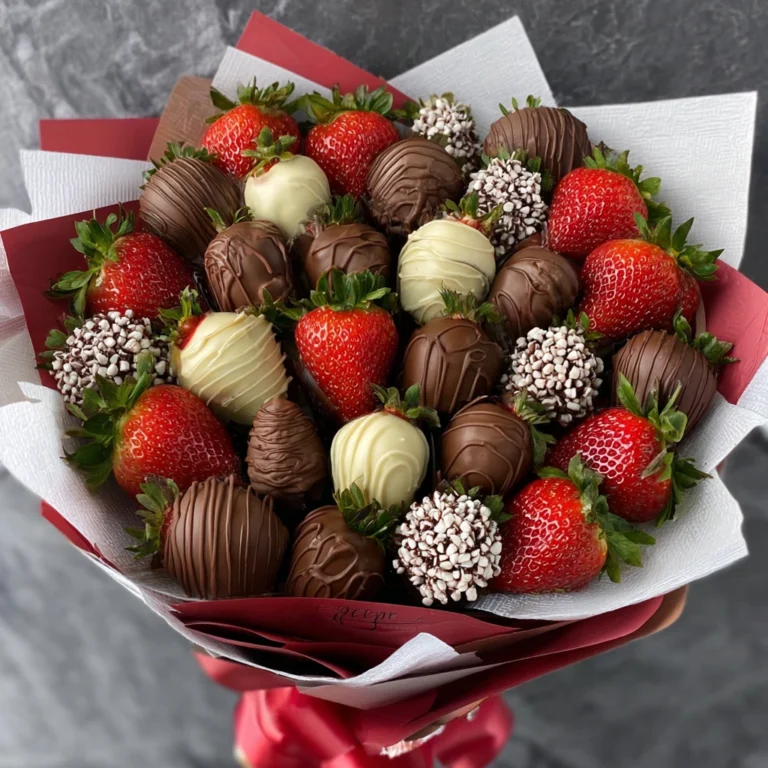 Chocolate Strawberries Bouquet Food Box Chocolate Covered Strawberries Bouquet Romantic Desserts Valentines Baking Valenti...