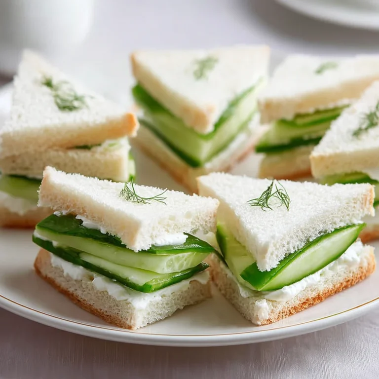 Classic Cucumber Tea Sandwiches Delightfully Creamy Bites