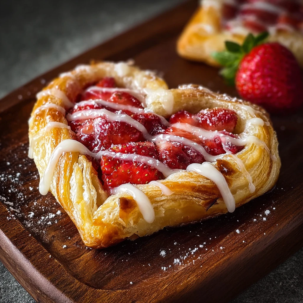 Delicious Classic Strawberry Danish