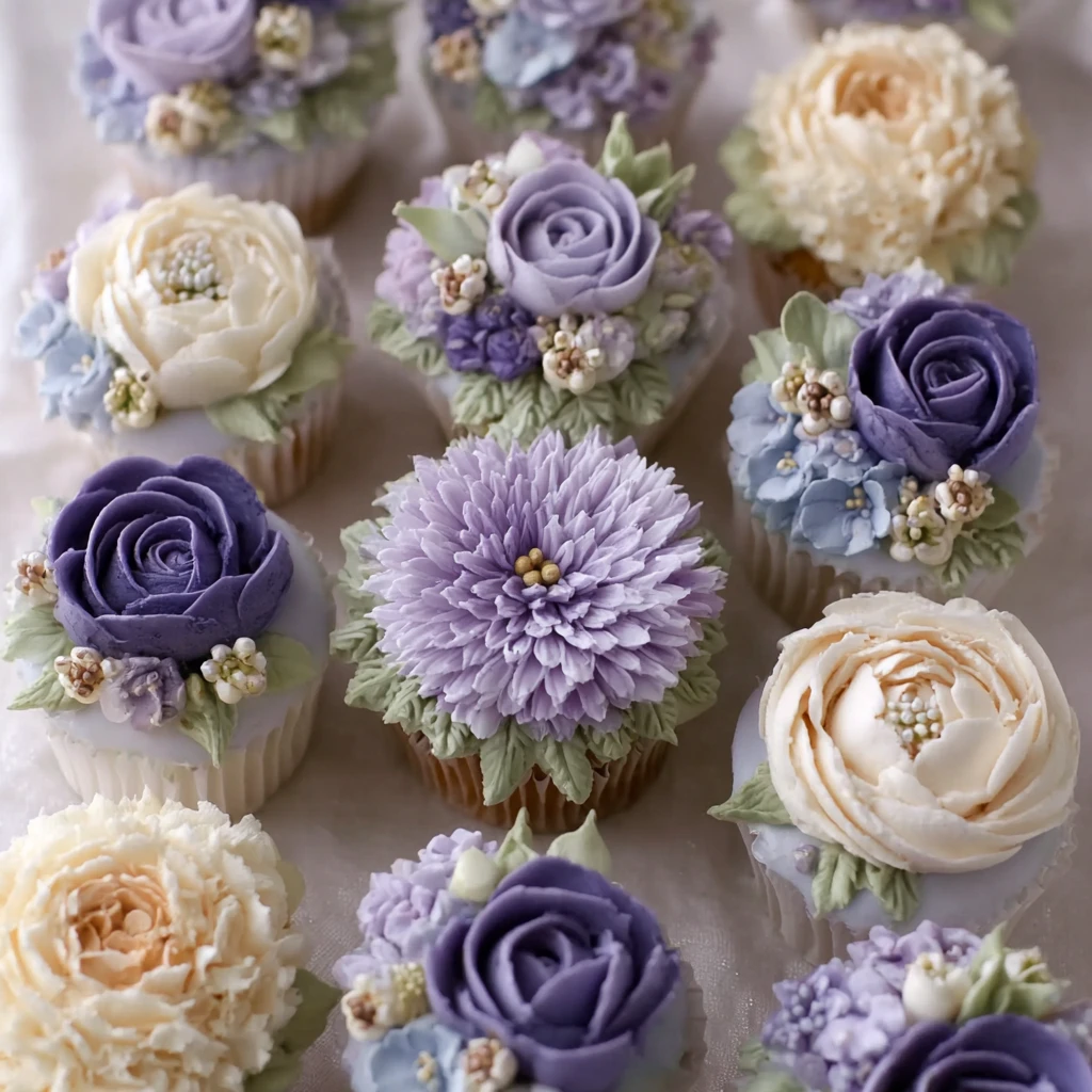 Floral Buttercream Cupcakes