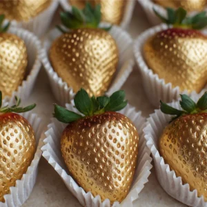 Golden Choc-Covered Strawberries