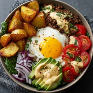 High-Protein Burger Bowl Recipe