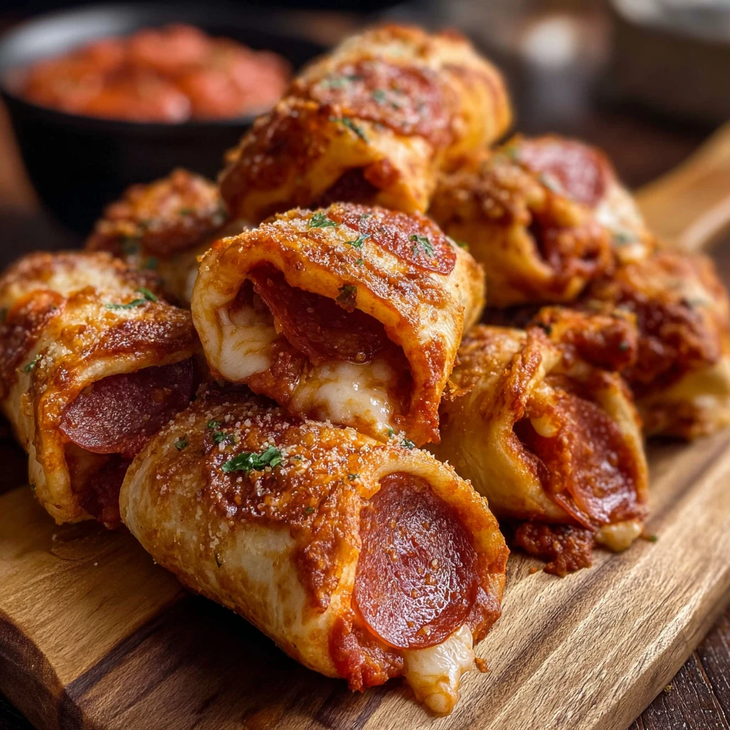 High Protein Pepperoni Pizza Rolls