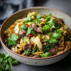 Keto Beef and Cabbage Stir-Fry