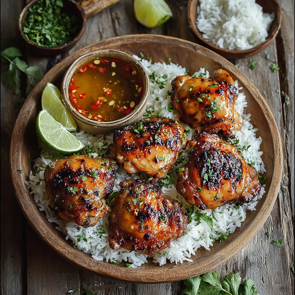 Lemongrass Garlic Grilled Chicken Thighs