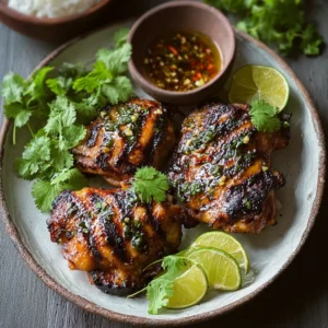 Lemongrass Garlic Grilled Chicken Thighs