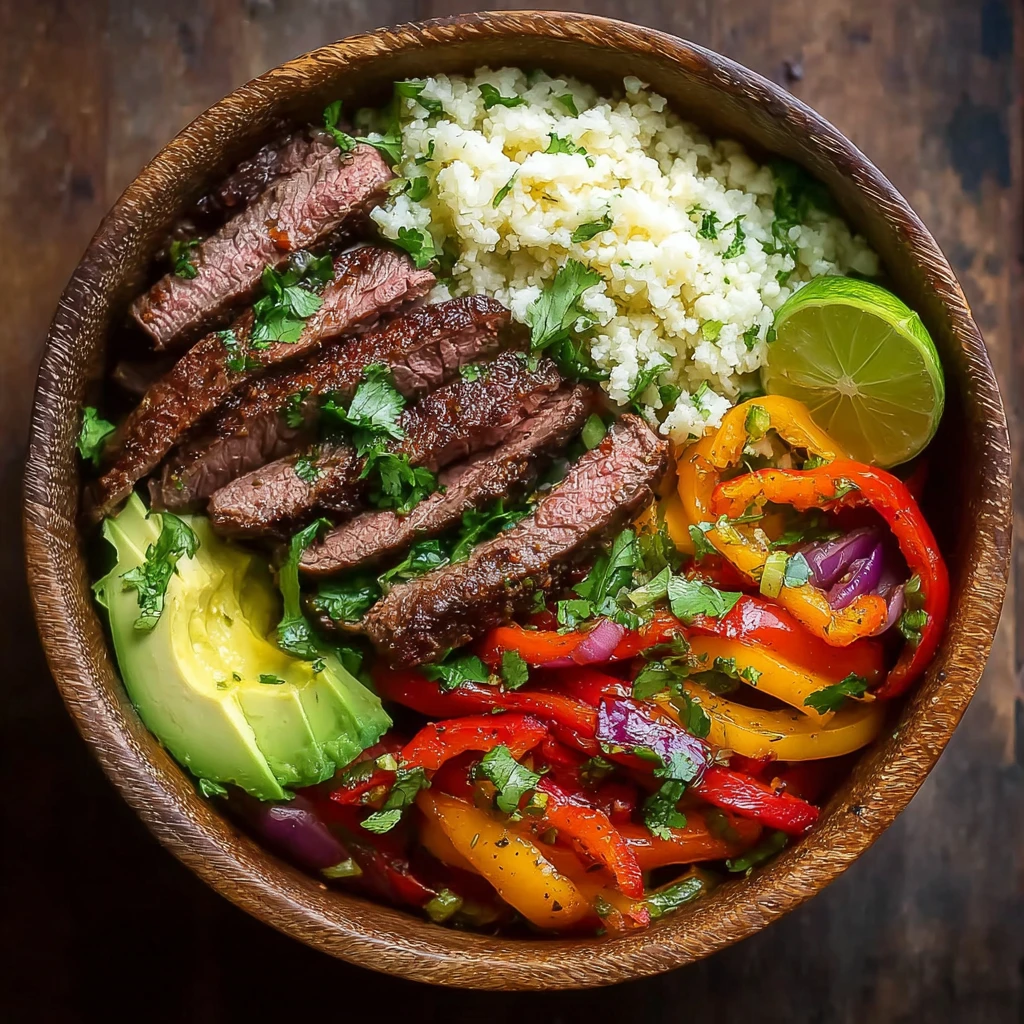 Low Carb Steak Fajita Bowl
