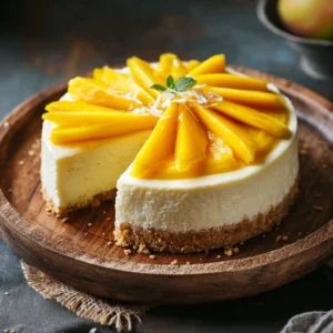 Mango Coconut Cheesecake