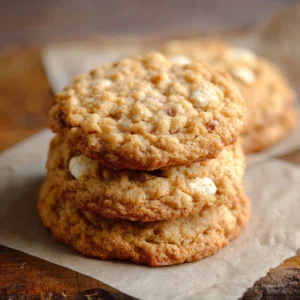 Marshmallow Crispy Cookies