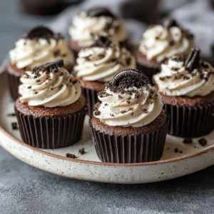 Mini Chocolate Oreo Cheesecakes