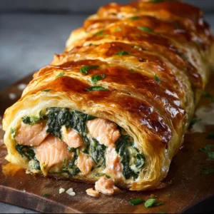 Salmon Spinach En Croute