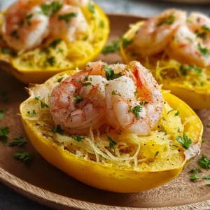 Shrimp Scampi Squash Shells