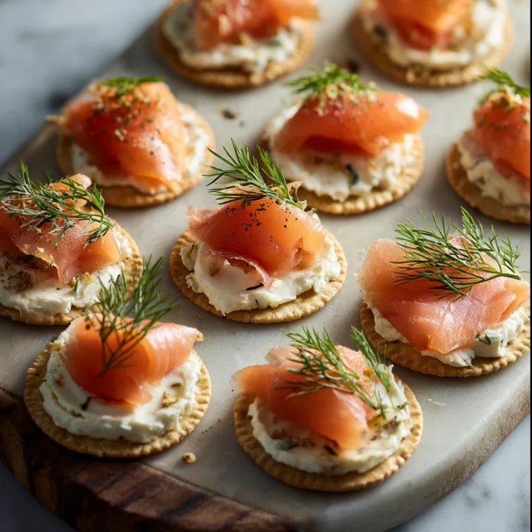 Smoked Salmon Cracker Bites
