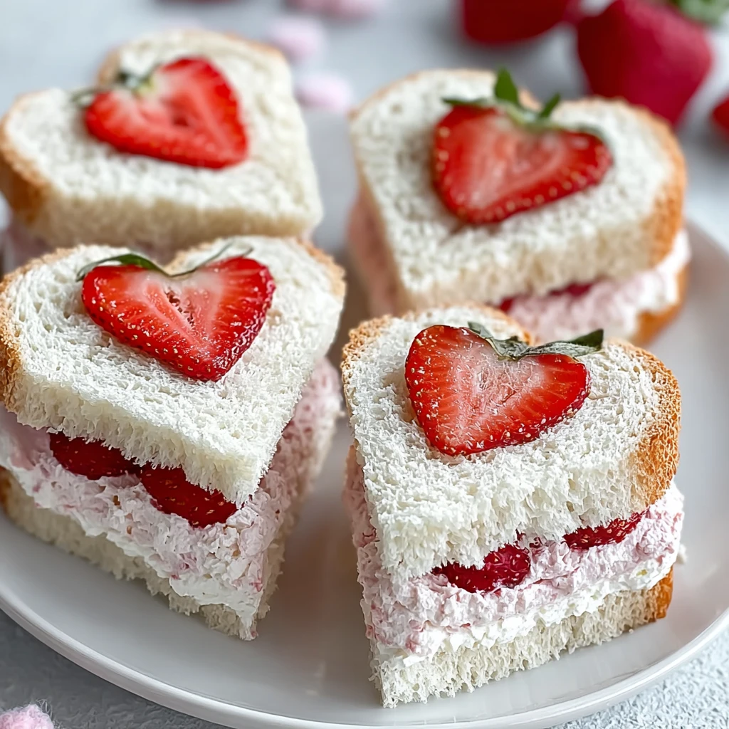 Strawberry Cream Cheese Tea Sandwiches Delightful Bites