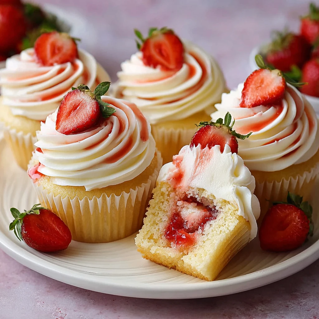 Strawberry Cream Cupcakes Delightful Summer Treat