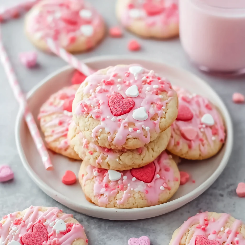 Strawberry Milkshake Cookies