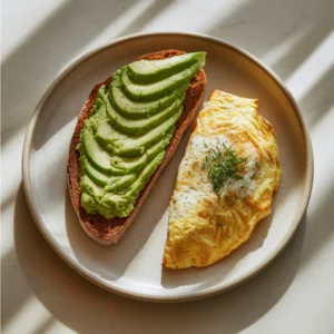 Toast Avocado with omelette