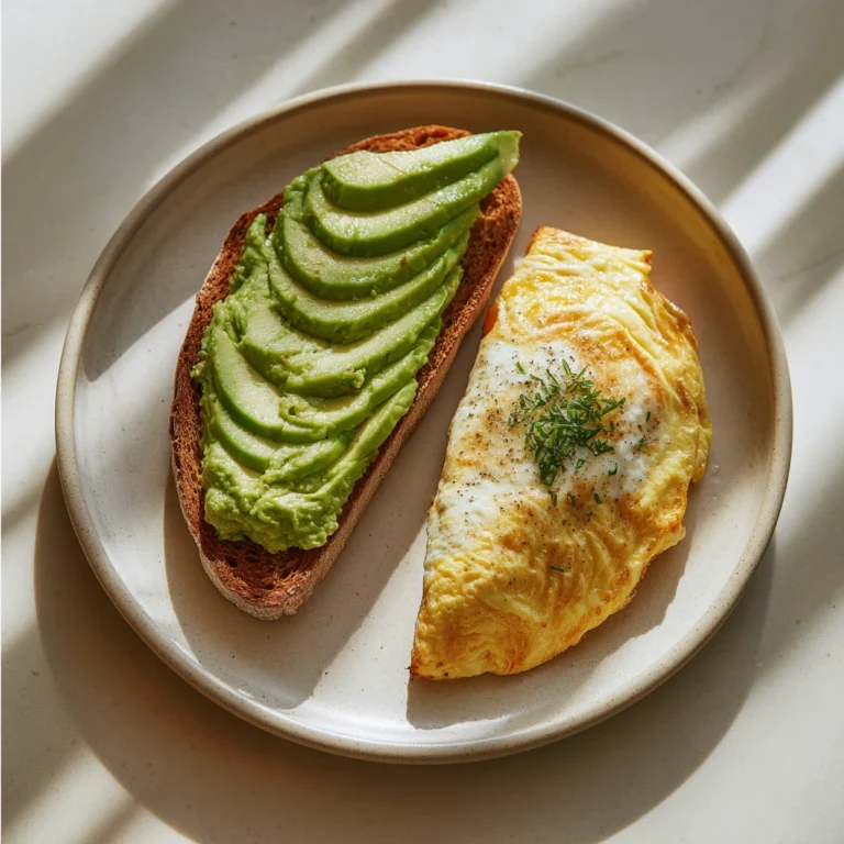 Toast Avocado Omelette