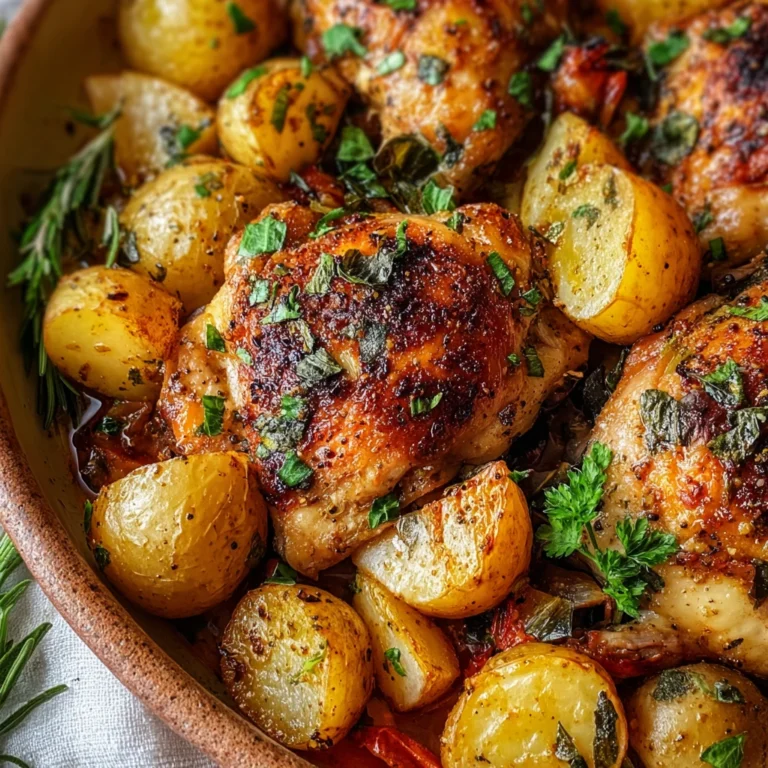 Tuscan Chicken Potato Casserole