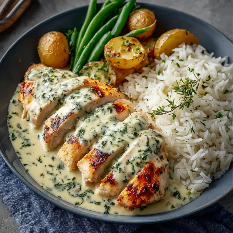Ultimate Herb Chicken Silky Cream Sauce Rice
