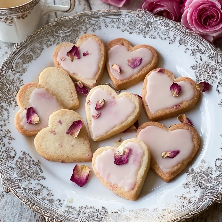 Valentine Rose Petal Cookies