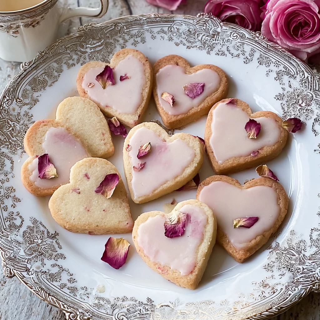 Valentine Rose Petal Cookies