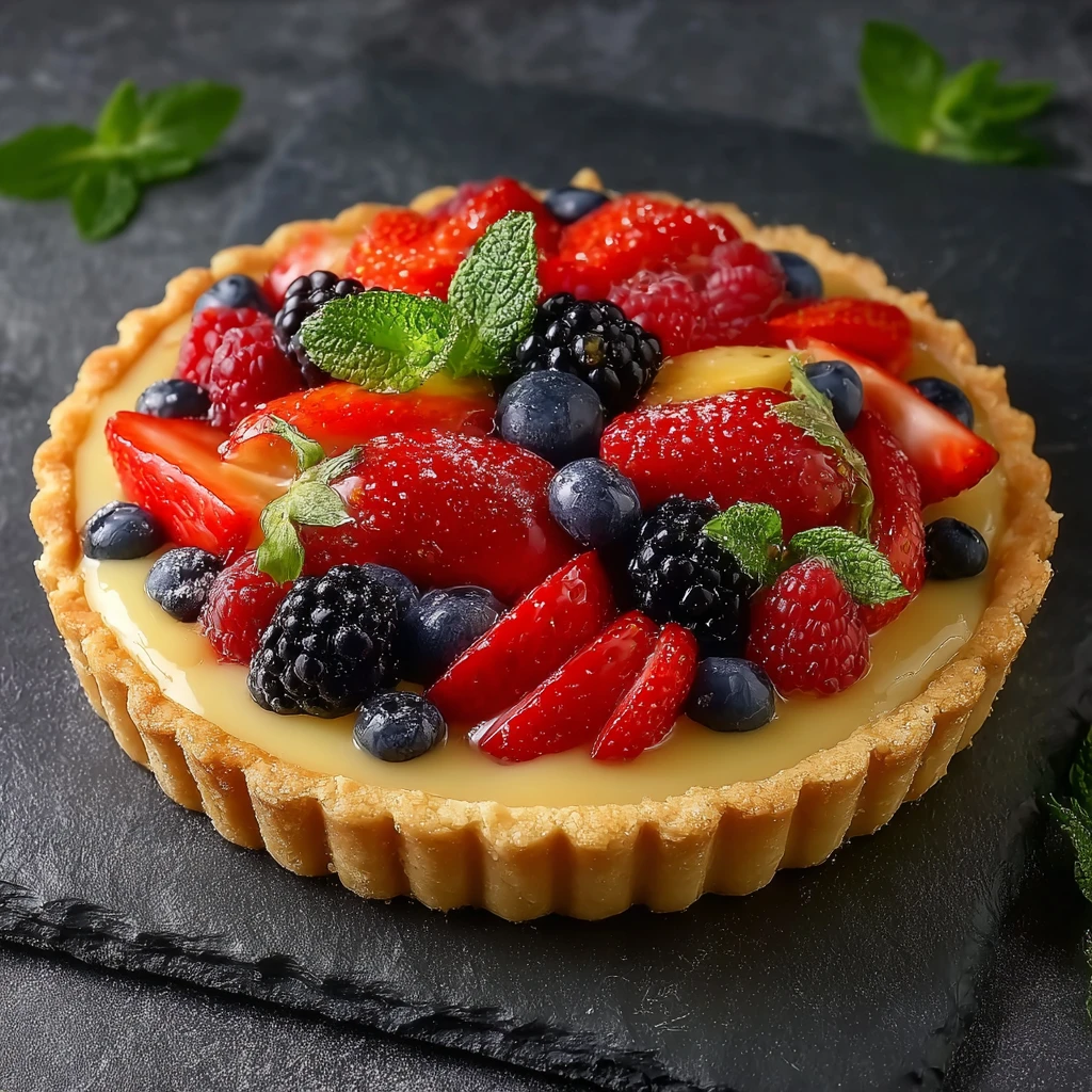 Vanilla Custard Fruit Tart
