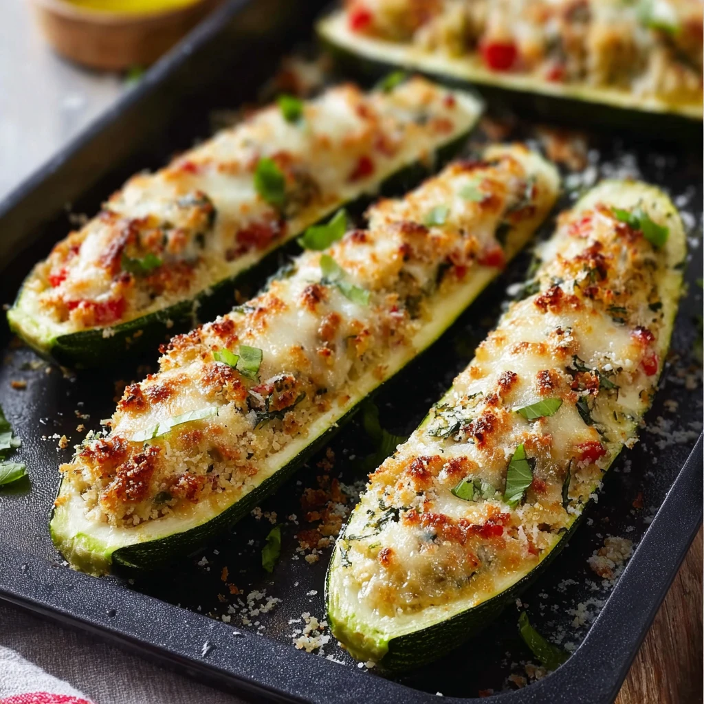 Zucchini Parmesan Boats