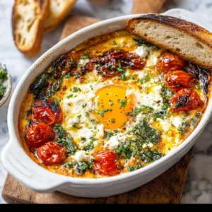 Baked Feta Eggs