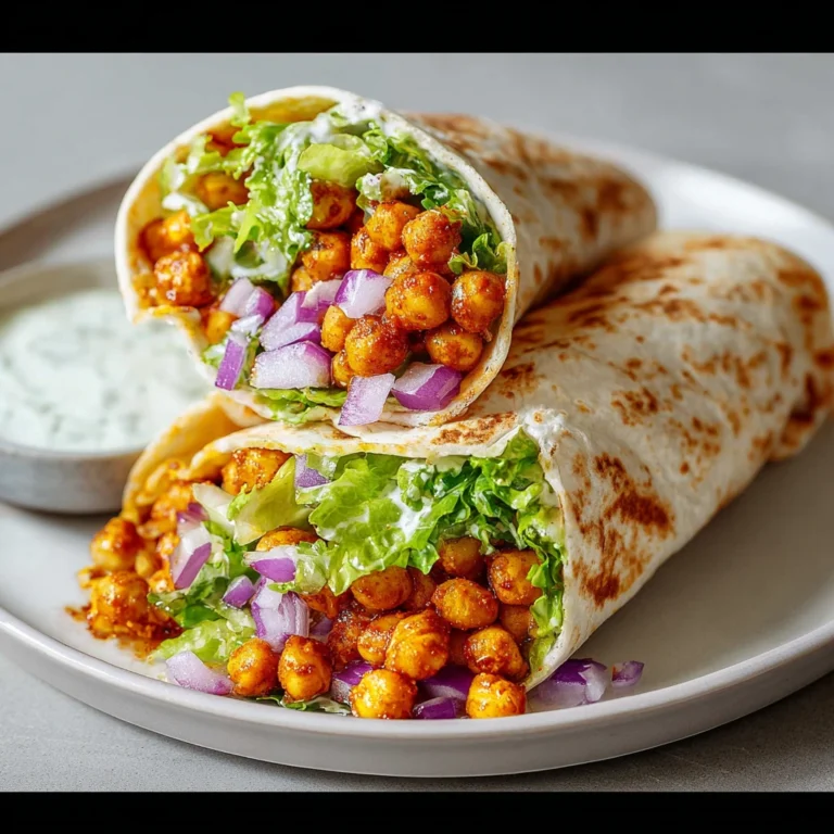 Buffalo Chickpea Salad Wraps