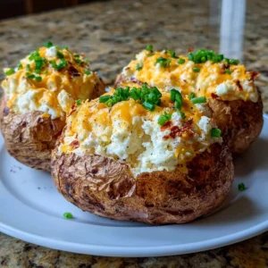 Cottage Cheese Loaded Baked Potatoes