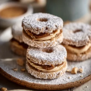 Cozy Chai Shortbread Cookie Sandwiches with a Nutty Twist