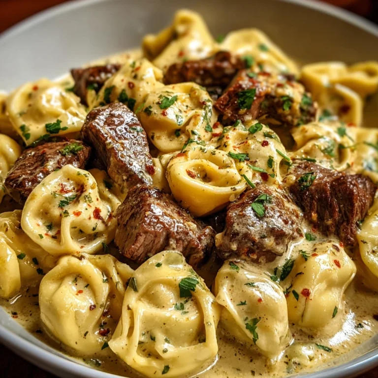 Cracked Garlic Steak Tortellini Creamhouse Sauce Bliss