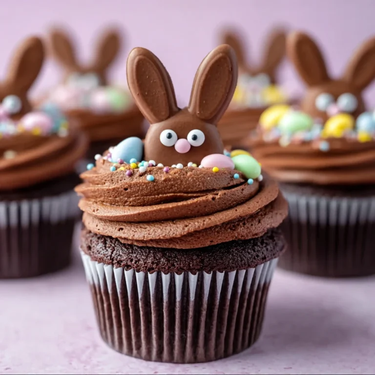 Easter Bunny Chocolate Cupcakes Cute Spring Party Treat