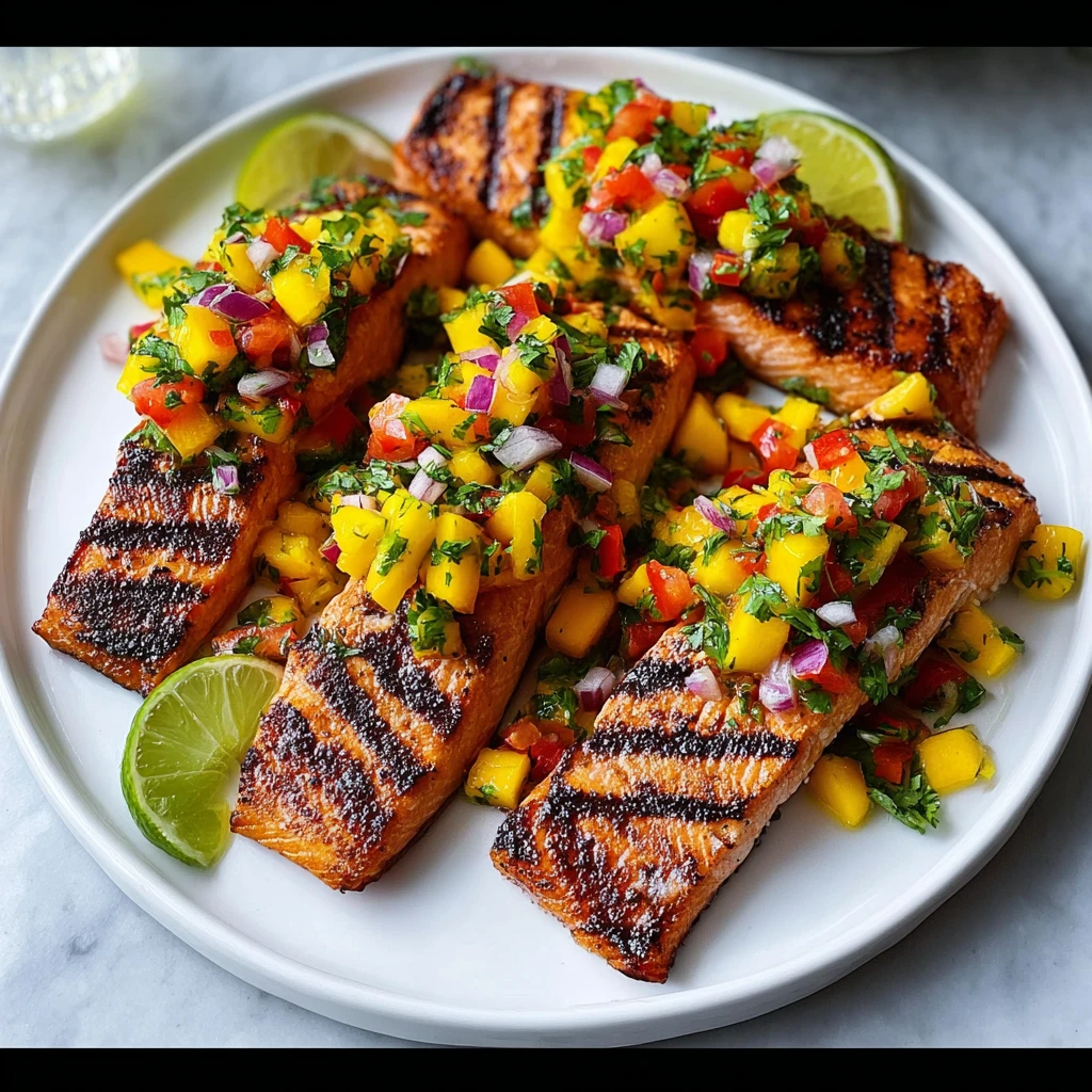 Easy Grilled Salmon with Mango Salsa