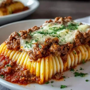 Comforting Stuffed Manicotti Recipe with Easy Meat Sauce – Hearty, Cheesy & Irresistible
