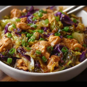 Egg Roll Bowls with Chicken and Cabbage