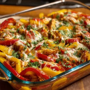 Fajita Chicken Casserole Bake