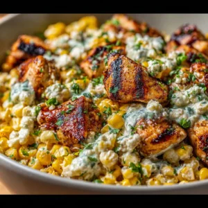High Protein Chicken Street Corn Salad Bowl