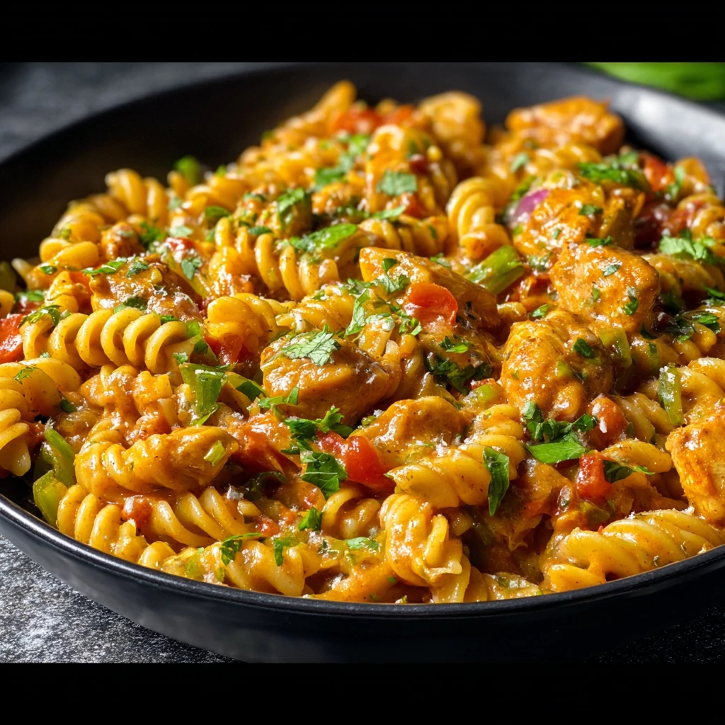 High Protein Chicken Fajita Pasta