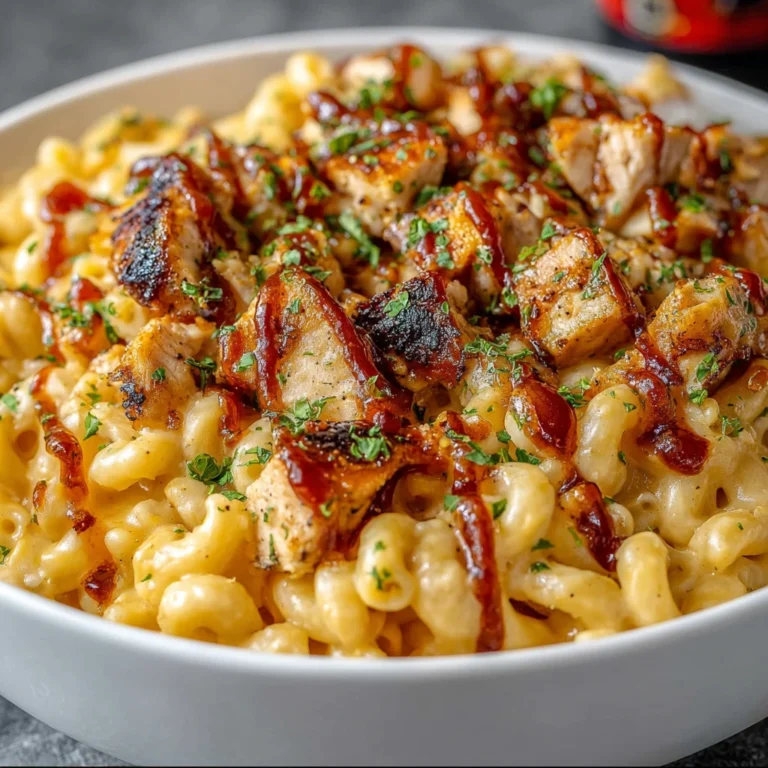High Protein Honey Bbq Chicken Mac Cheese