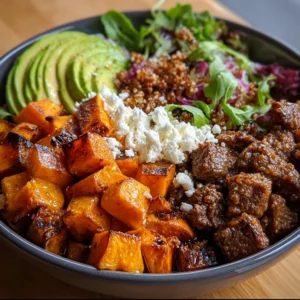 High Protein Hot Honey Beef Bowl