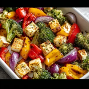 High Protein Sheet Pan Veggie Bake
