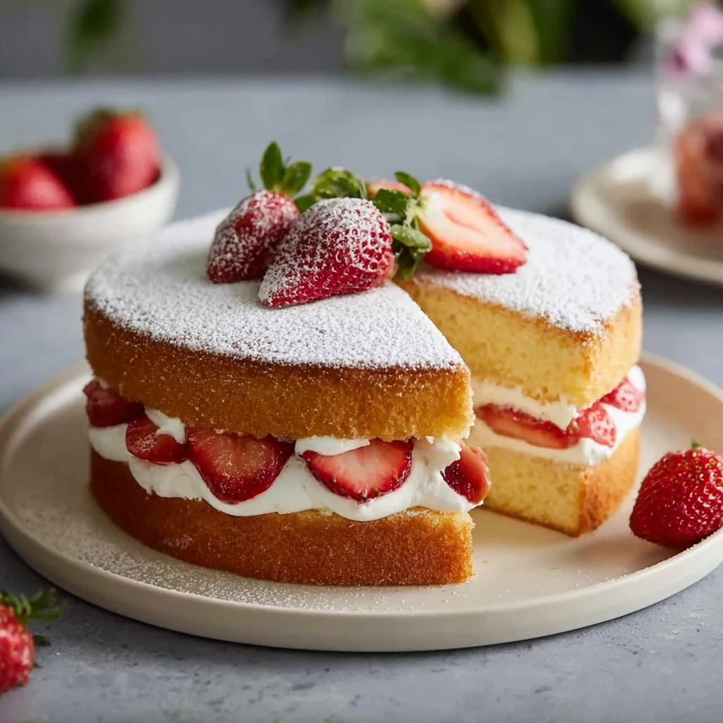 Japanese Strawberry Shortcake Light Elegant Celebration Cake