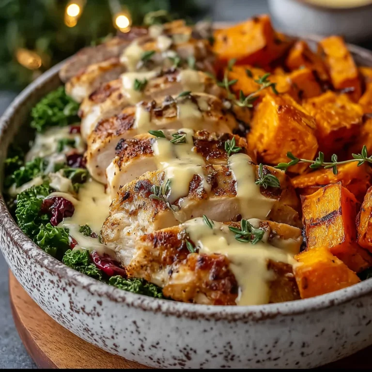 Maple Dijon Chicken Bowl Sweet Potatoes
