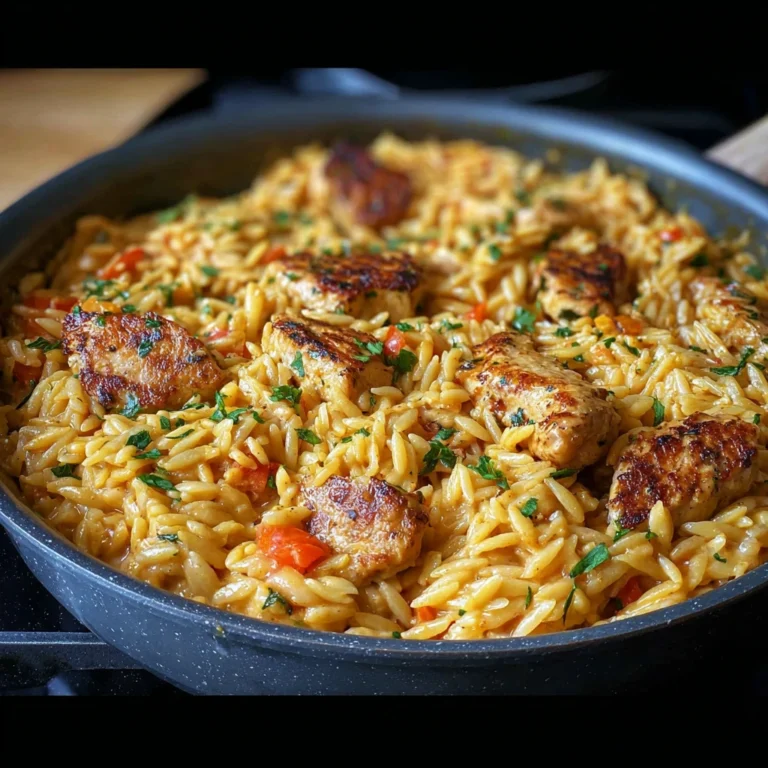 One Pot Cajun Chicken Alfredo Orzo