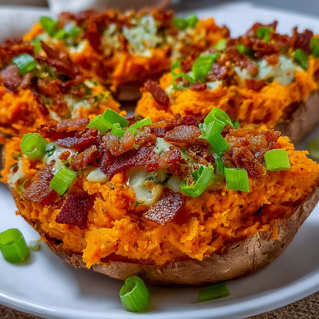 Protein Loaded Sweet Potato Boats